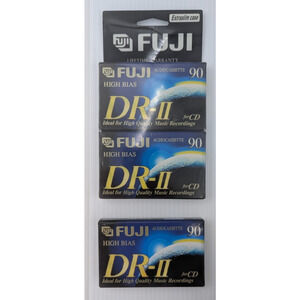 Fuji DR-II 90 Minute High Bias Blank Type II Audio Cassette Tapes 3